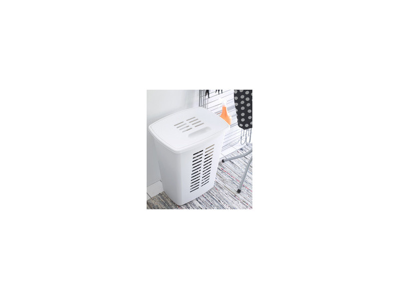 orthex Panier à linge avec couvercle, 60 litres, gris foncé