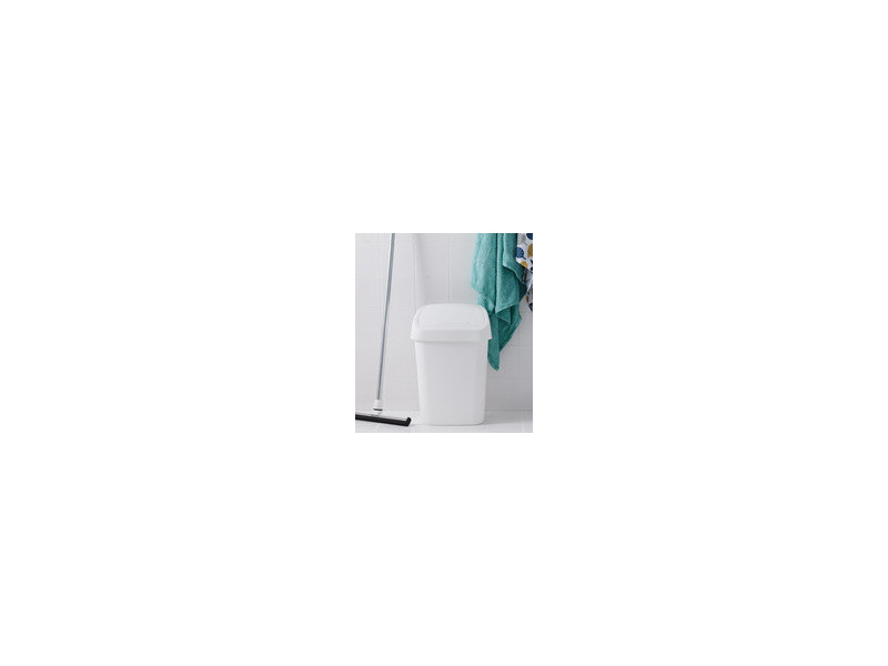 orthex Poubelle à couvercle basculant, 10 litres, blanc