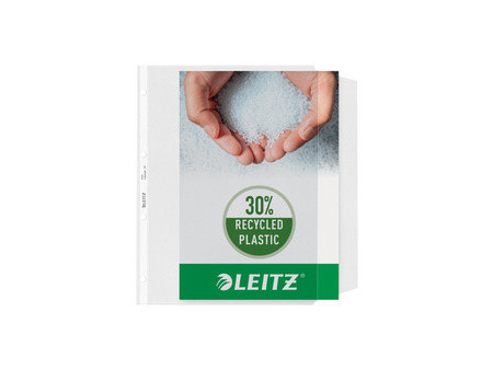 LEITZ Pochette perforée avec rabat, A4, PP, 0,12 mm