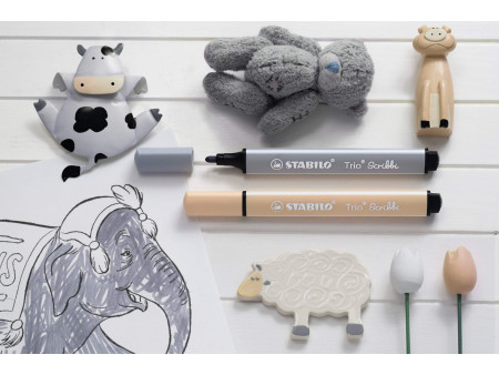 STABILO Stylo feutre Trio Scribbi, bleu