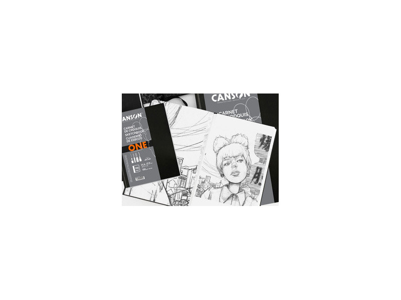 CANSON Carnet de dessin ARTBOOK ONE, 216 x 279 mm, noir