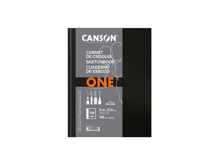 CANSON Carnet de dessin ARTBOOK ONE, 216 x 279 mm, noir