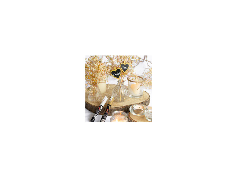 uni-ball Marqueur craie Chalk marker PWE3MS, blanc