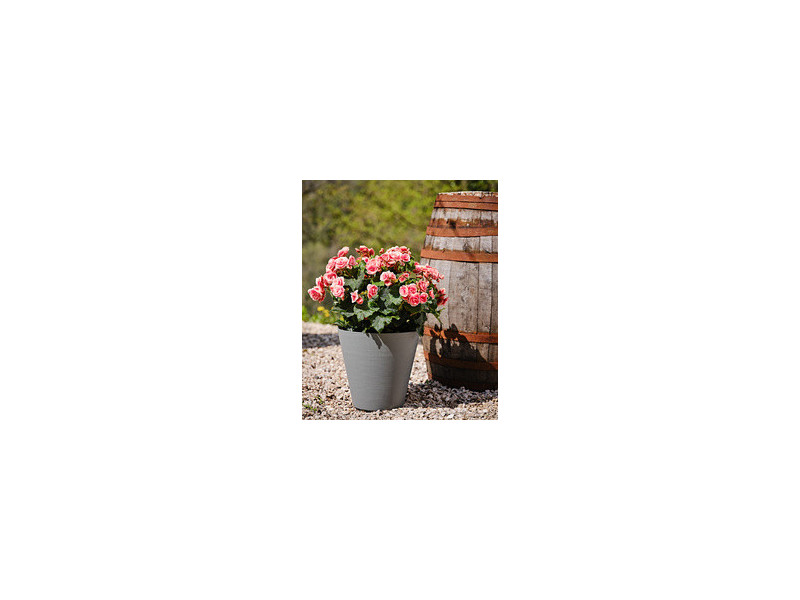 tera Pot de fleurs 'Hoop', diamètre: 160 mm, fog grey