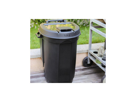 EDA Poubelle, 110 litres, plastique, noir