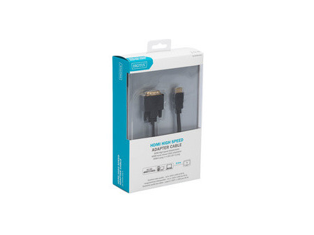DIGITUS Câble d'adaptateur HDMI, HDMI-A - DVI, 2,0 m, noir