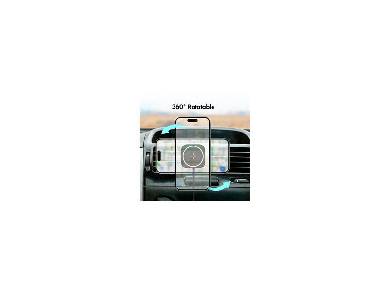 LogiLink Support magnétique de smartphone pour voiture, noir