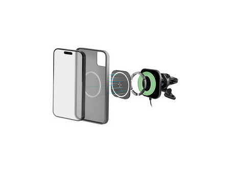LogiLink Support magnétique de smartphone pour voiture, noir