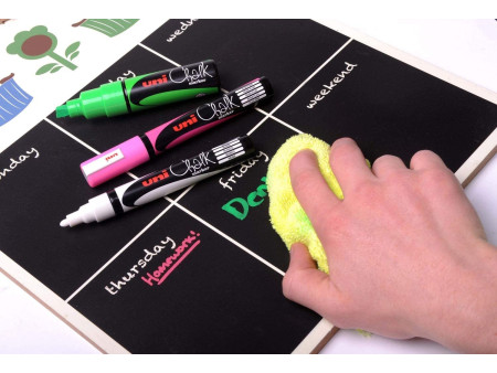 uni-ball Marqueur craie Chalk marker PWE8K, blanc