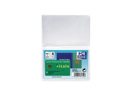 Oxford Etui pour 4 cartes de crédit, 0,20 mm, PVC