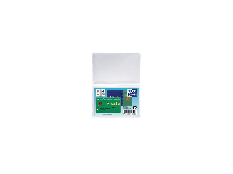 Oxford Etui pour 4 cartes de crédit, 0,20 mm, PVC