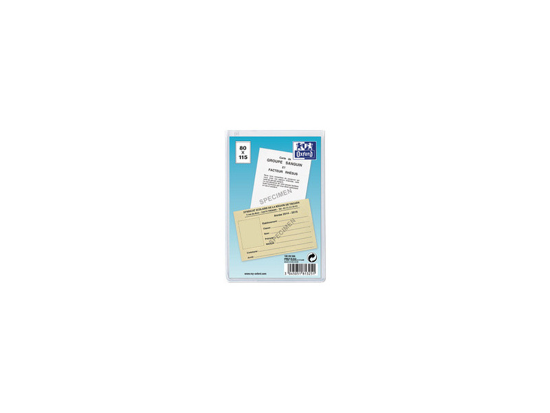Oxford Etui de protection simple, PVC, 0,20 mm, 83 x 120 mm