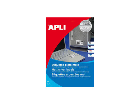 APLI Etiquette polyester, résistant, 45,7 mm x 21,2 mm