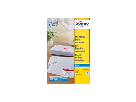 AVERY Mini étiquette d'adresse jet d'encre, 38,1 x 21,2 mm