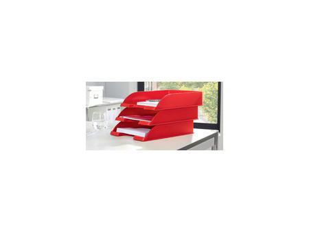 LEITZ Corbeille à courrier Plus WOW, A4, polystyrène, blanc
