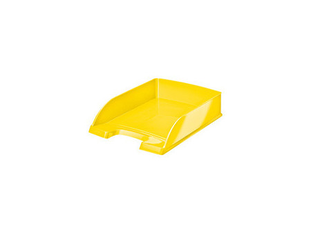LEITZ Corbeille à courrier Plus WOW, A4, polystyrène, jaune