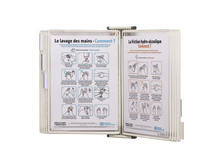djois by tarifold Poche à pivot antimicrobienne Inox, A4