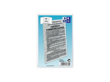 Oxford Etui de poche 3 volets, PVC, 0,20 mm, 85 x 125 mm