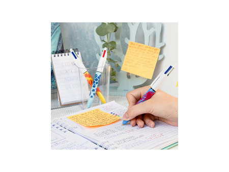 BIC Stylo à bille rétractable 4Colours Velours, présentoir