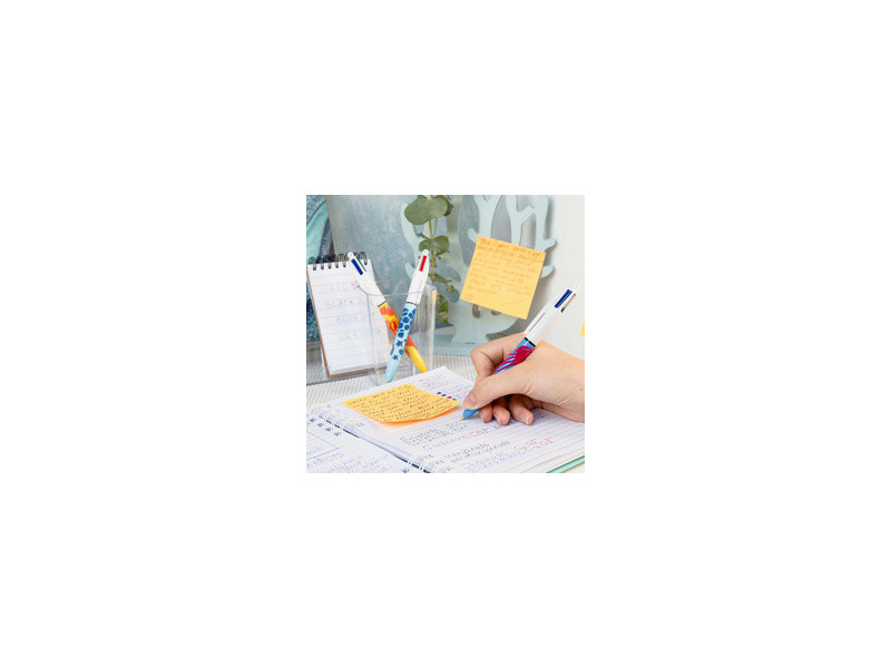 BIC Stylo à bille rétractable 4Colours Velours, présentoir