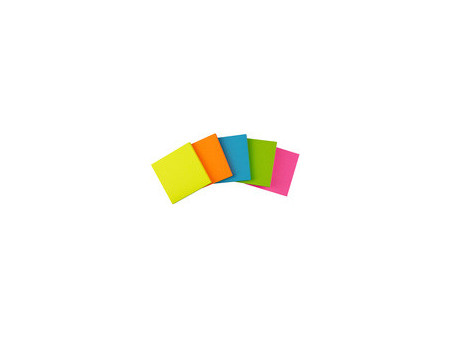 Kores Note adhésive 'NEON', 75 x 75mm, uni, jaune fluo