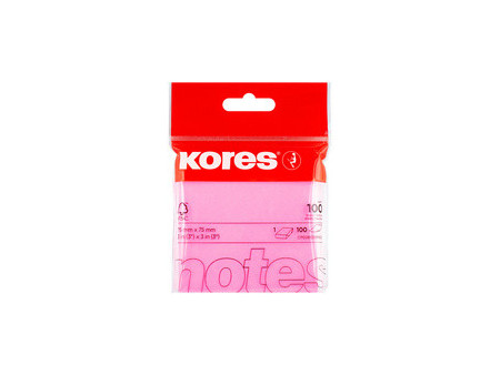 Kores Note adhésive 'NEON', 75 x 75 mm, uni, vert fluo