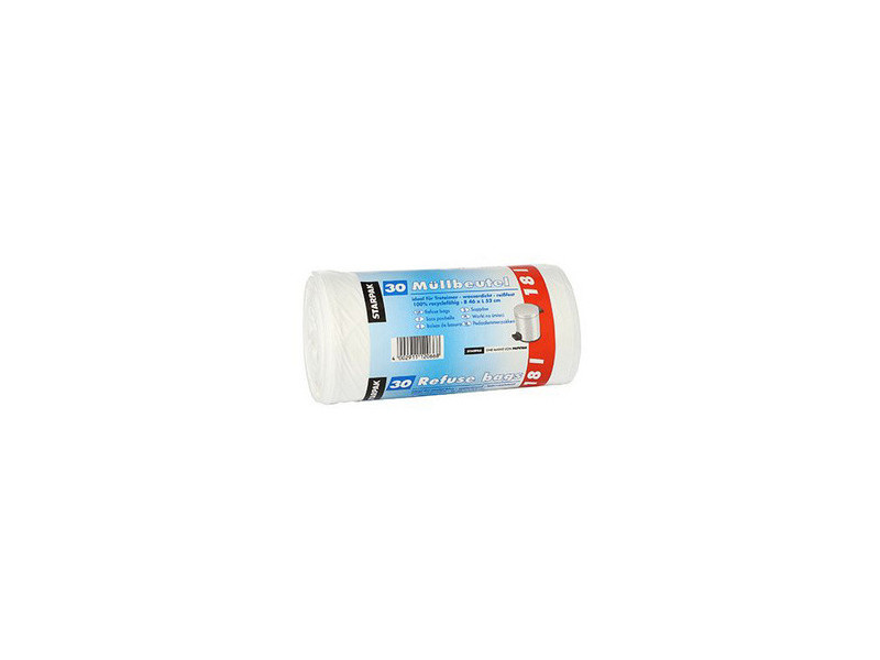 STARPAK Sac poubelle LDPE, 5 litres, blanc