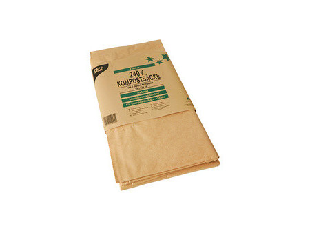 PAPSTAR Sac compostable, 120 litres, brun