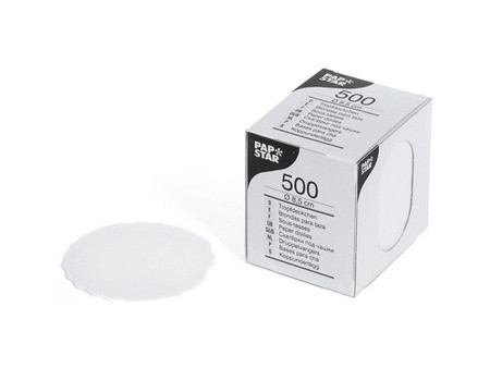 PAPSTAR Sous-tasses rond, diamètre: 8,5 cm, blanc