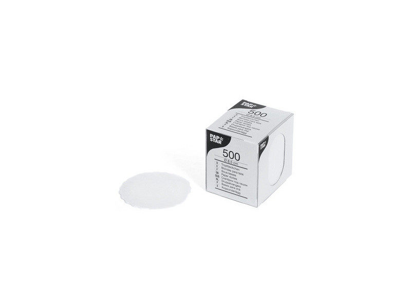 PAPSTAR Sous-tasses rond, diamètre: 8,5 cm, blanc
