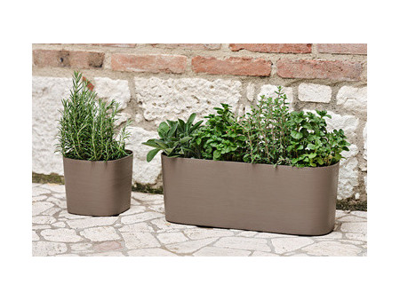 tera Pot de fleurs 'Capri', largeur: 190 mm, fog grey