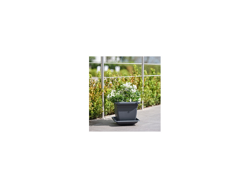 tera Pot de fleurs 'Nazca', largeur: 200 mm, anthracite