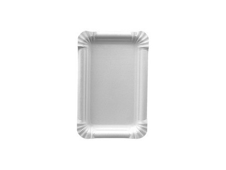 PAPSTAR Assiette en carton 'pure' rectangulaire, blanc
