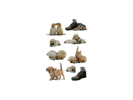 HERMA Stickers DECOR Chiens joueurs, papier