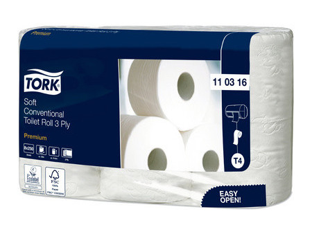 TORK Papier toilette, 3 couches, blanc