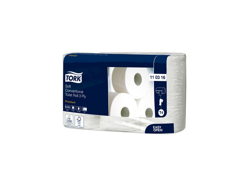 TORK Papier toilette, 3 couches, blanc