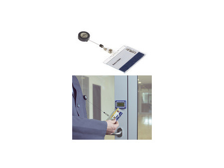 DURABLE Porte-badge, rigide, avec porte-carte, 85 x 54 mm