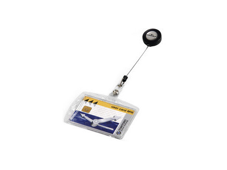 DURABLE Porte-badge, rigide, avec porte-carte, 85 x 54 mm