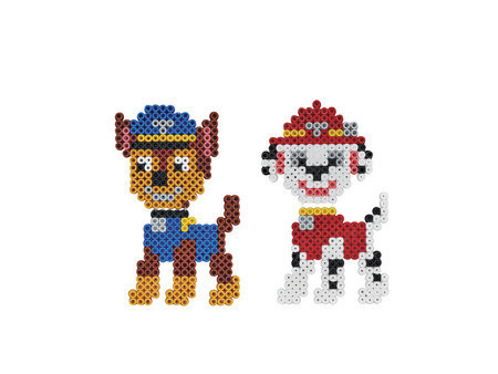 Hama Perles à repasser maxi + plaque 'Paw Patrol', en boîte