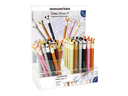 EBERHARD FABER Stylo encre gel Animal Erase it! présentoir