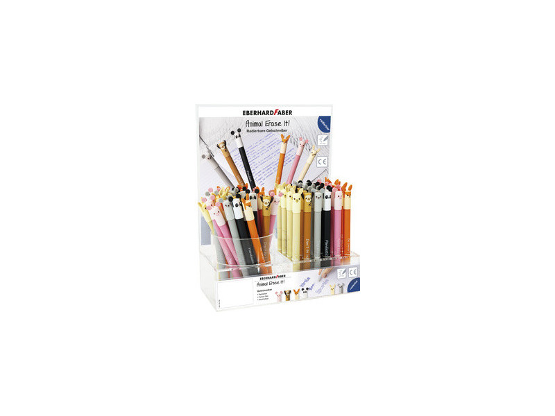 EBERHARD FABER Stylo encre gel Animal Erase it! présentoir