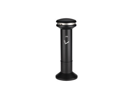 Rubbermaid Cendrier Infinity grande capacité, rond, noir