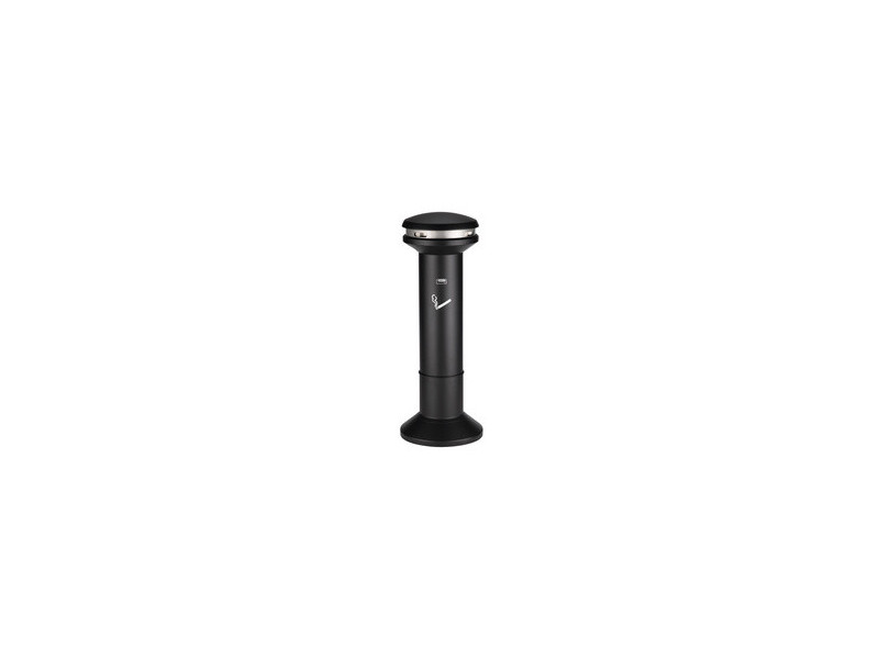 Rubbermaid Cendrier Infinity grande capacité, rond, noir