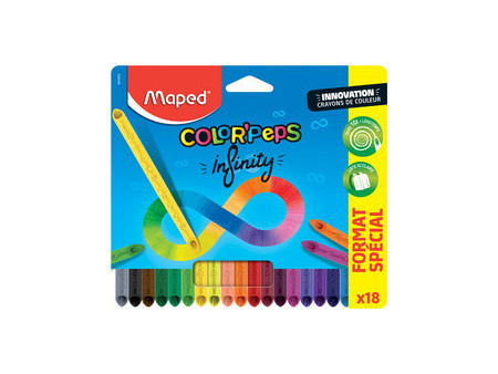 Maped Crayon de couleur COLOR'PEPS INFINITY, étui de 18
