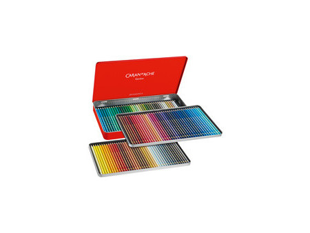 CARAN D'ACHE Crayons de couleur PABLO, étui métal de 18
