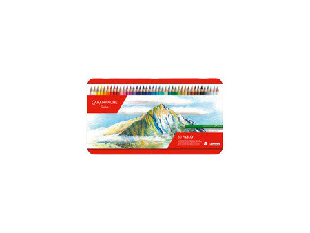 CARAN D'ACHE Crayons de couleur PABLO, étui métal de 18