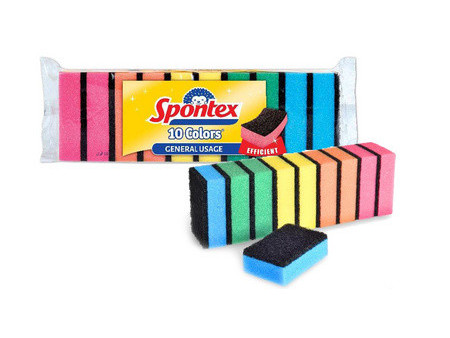 Spontex Éponge Colors, pack de 10