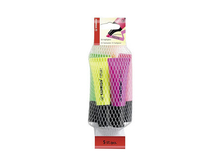 STABILO Surligneur NEON, en filet de 5