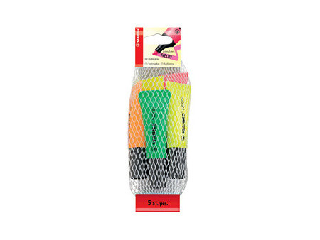 STABILO Surligneur NEON, en filet de 5