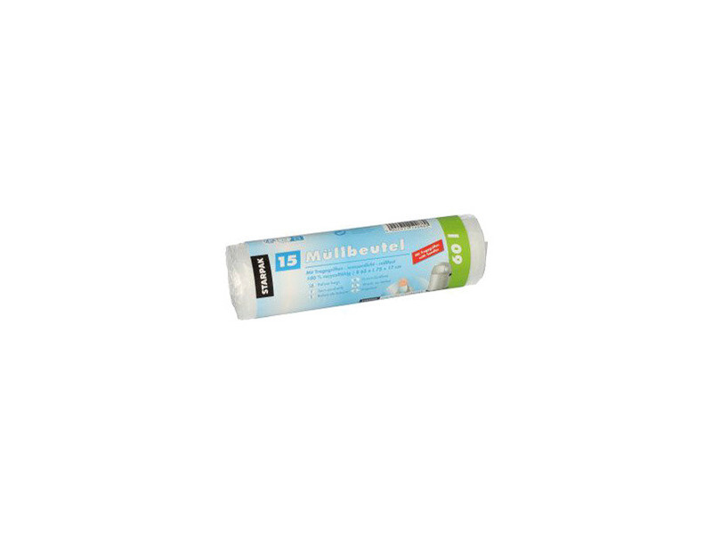STARPAK Sac poubelle HDPE, 35 litres, transparent